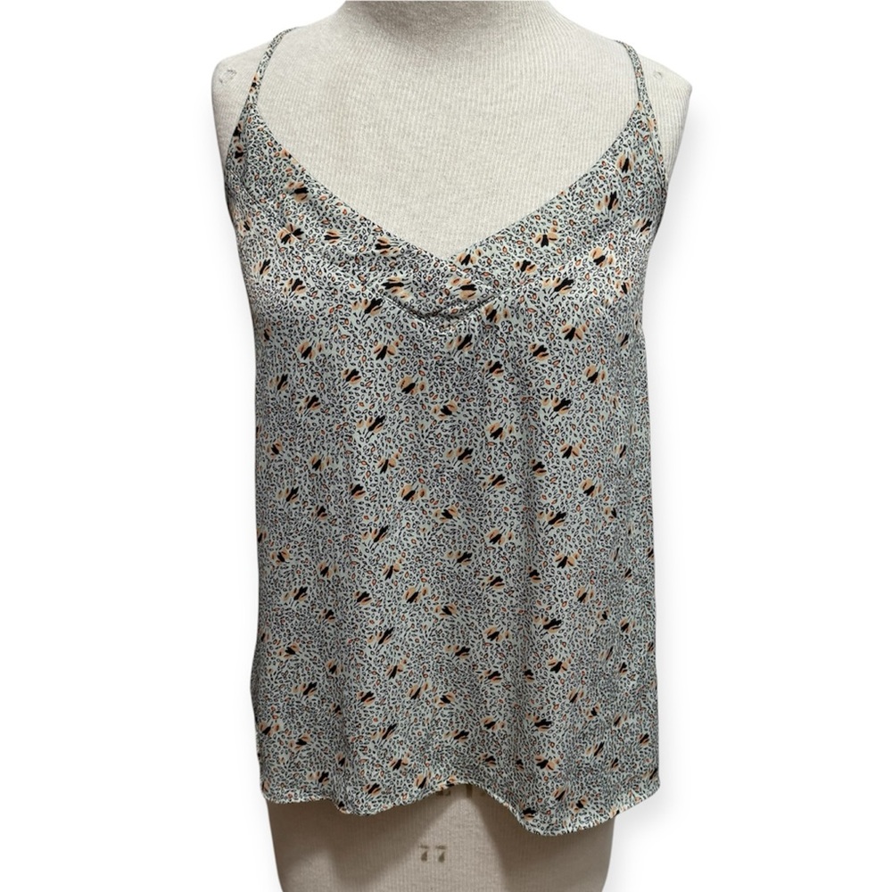 Floreat Anthropologie Floral Printed Satin Camisole Top Small‎